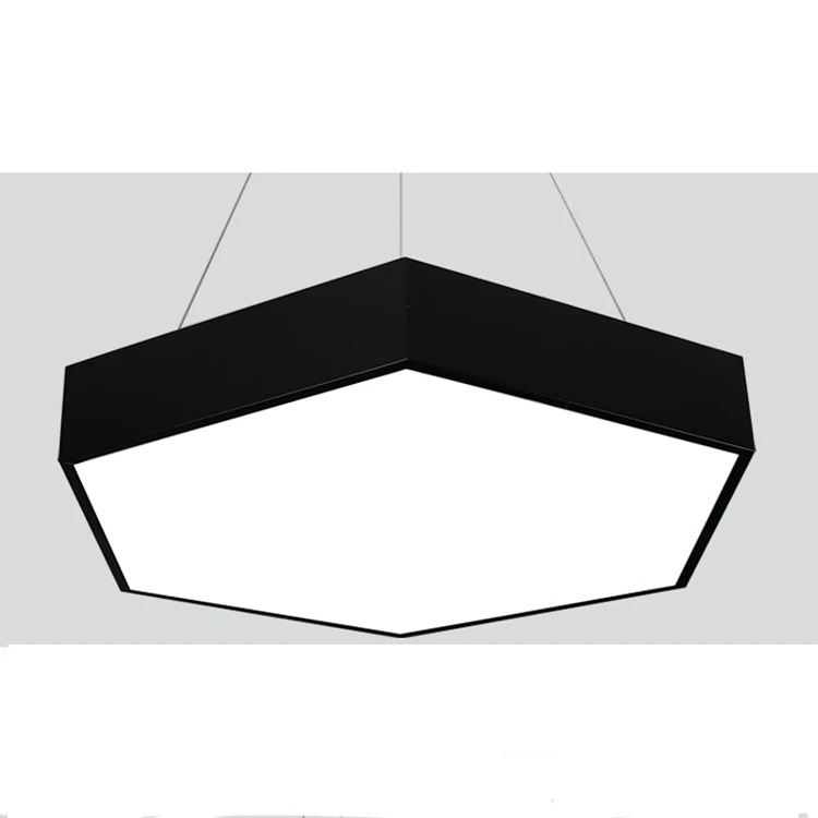 定制室内装饰办公室别墅商业使用六角线性 led 吊灯表面安装悬挂嵌入