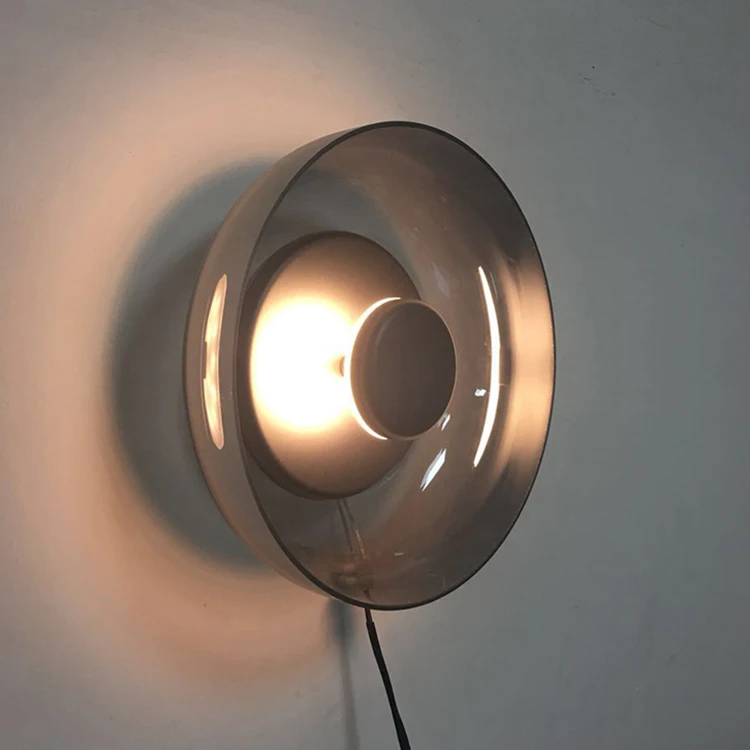 Fashion decoration wall light led indoor use glass wall lamp modern indoor gold wall lamp for hotel and house use