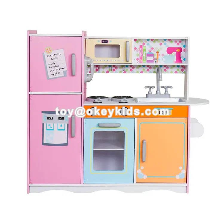 cream wooden play kitchen