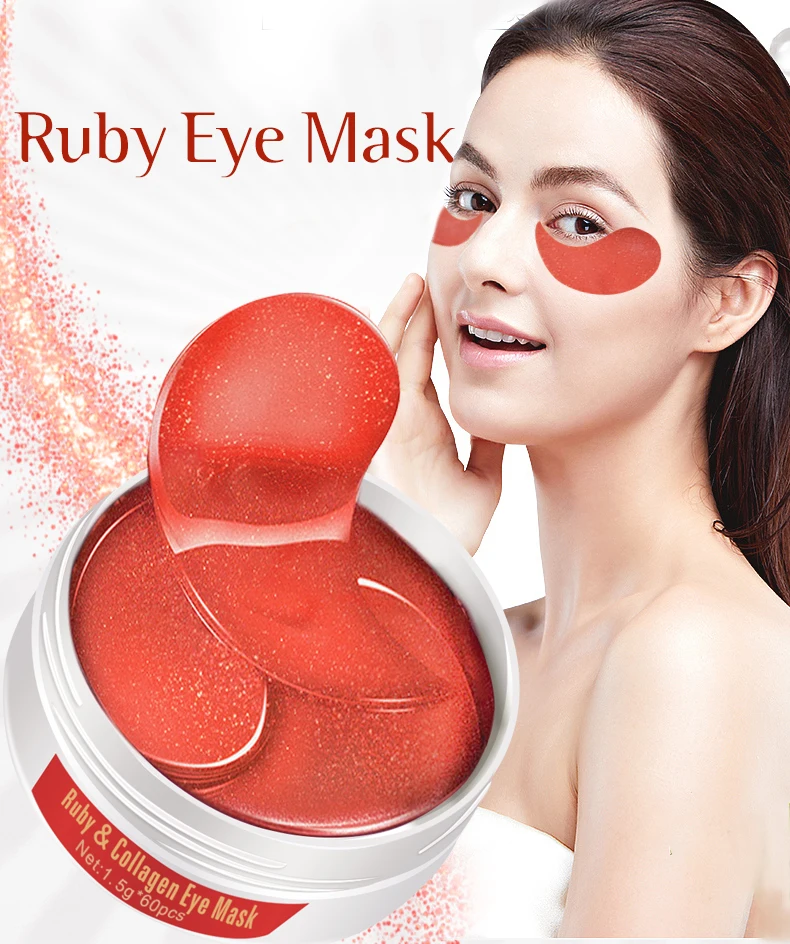 China Factory Nutrition Hydrogel Sleeping Ruby Collagen Eye Mask Patch