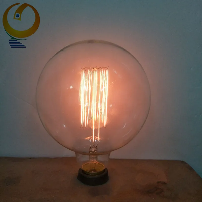 European style home decorative 60W Carbon filament lamp antique lamp edison bulbs G125 240V