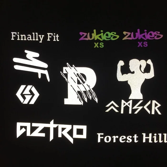 Lights Go Hi-Vis Good Quality Elastic Sliver Reflective Heat Transfer Vinyl Film For Engrave Laser Logo sell in roll