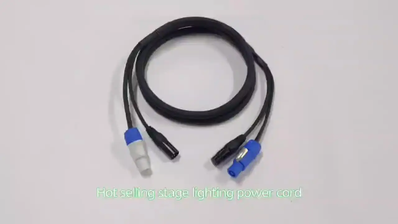 Pronomic Stage IECD-2.5 Câble Hybride DMX C/DMX (Câble combiné pour alimentation et signal DMX, longueur : 2,5 m) Noir