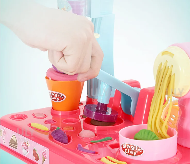 Diy Playdough Clay Dough Plasticine Ice Cream Machine Mold Kit Diy