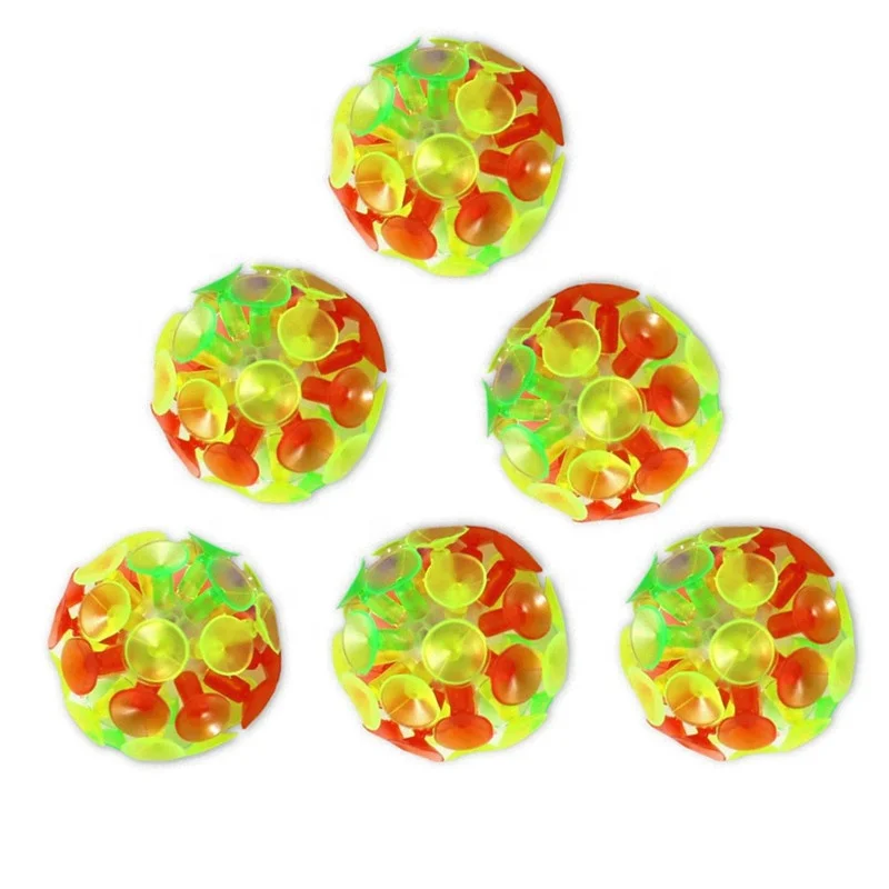 Kids Light Up Toy Sticky Ball Colorful Sucker Ball With Light Suction ...