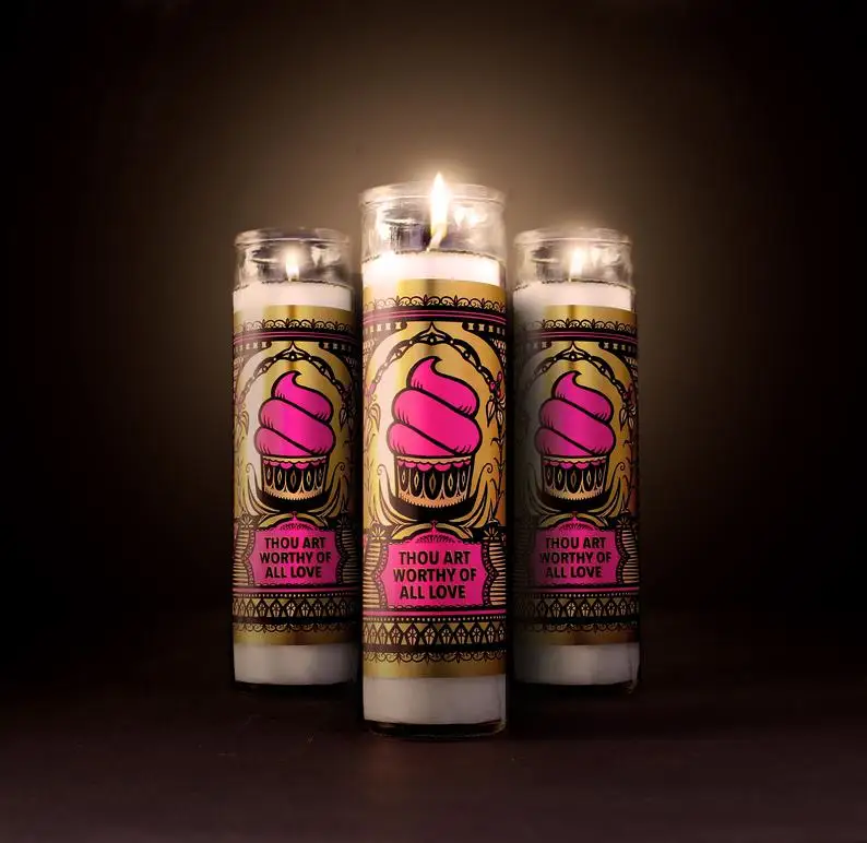 Glass Jar Prayer Religious Candle/glass Religious Candles Buy Glass