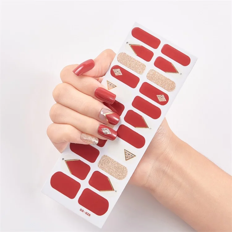 Hot Selling Nail Polish Stickers 22pcs Strips Nail Art Wrap Nail