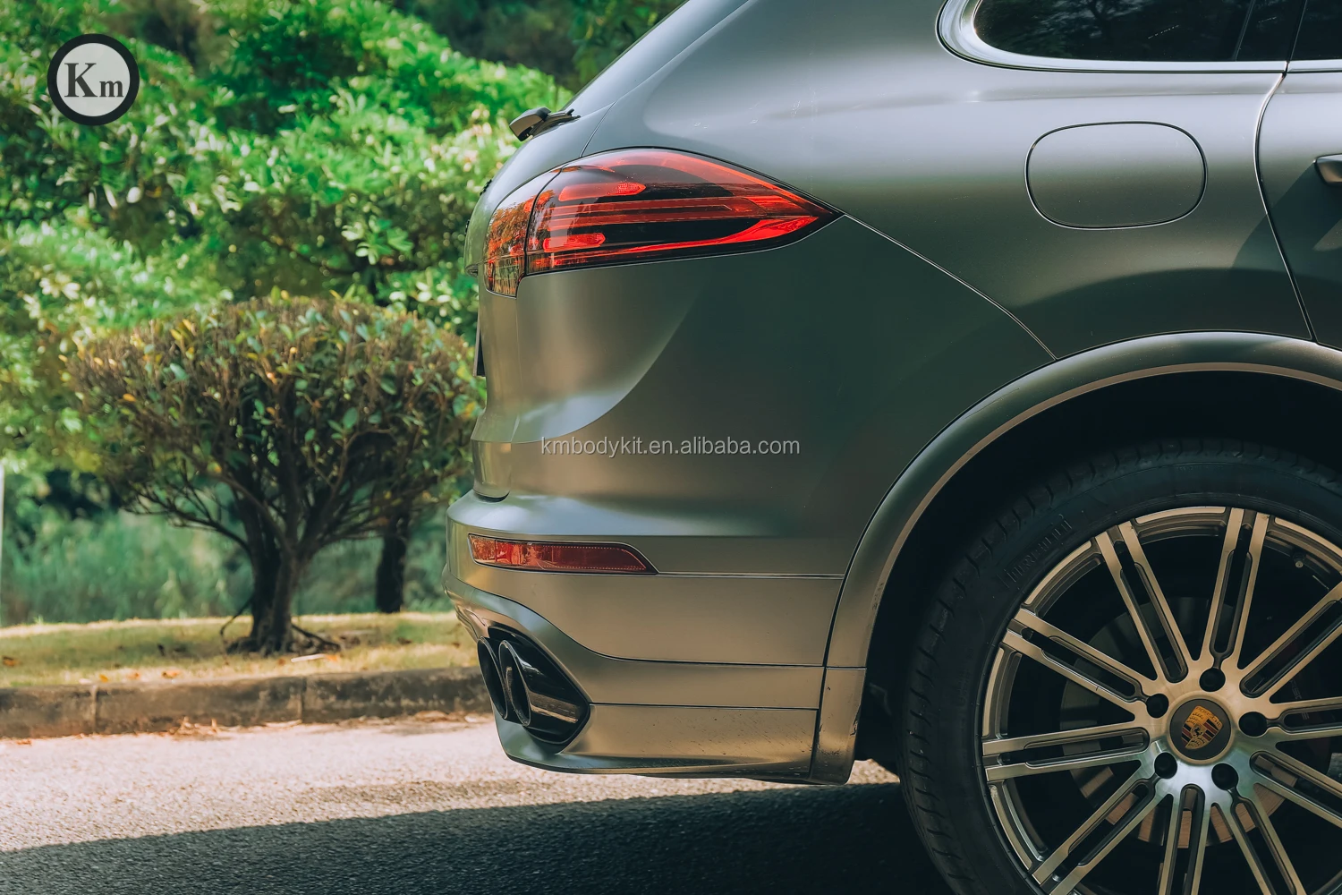 Km For Porsche Cayenne 958 20152017 Upgrade Gts Style Rear Bumper Rear