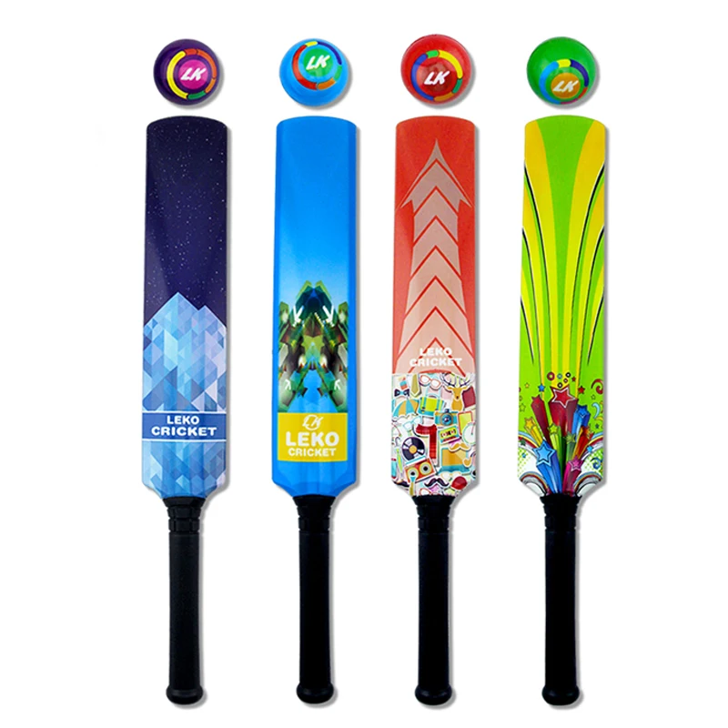 Wholesale kids 360 printing custom PU plastic bat cricket with ball