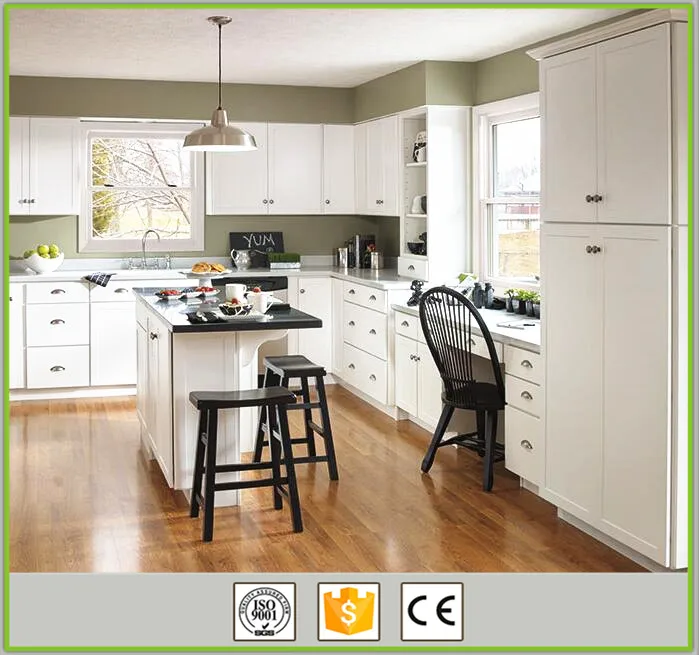 Mueble De Cocina Resistente Al Agua Blanco Estilo Americano Barato