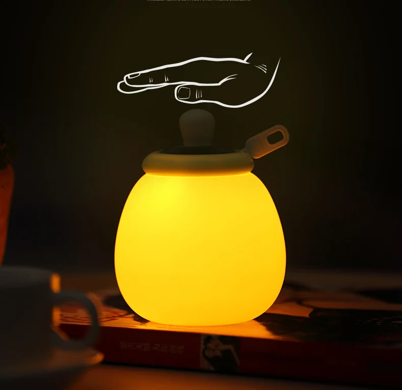 Creative Feeding Bottle Silicone Timing USB Charge Remote Control Sleeping Light LED Baby Night Lamp