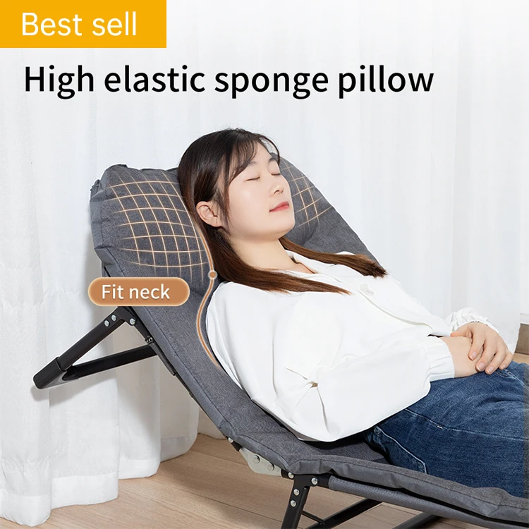 Reclining Folding Bed With Back Adjustable Camping Fishing Folding