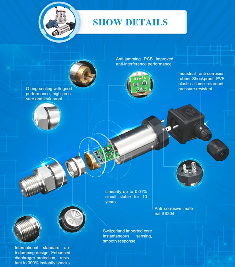 Low Cost Mini Piezo Resistive Pressure Sensor 100 Psi Pressure ...