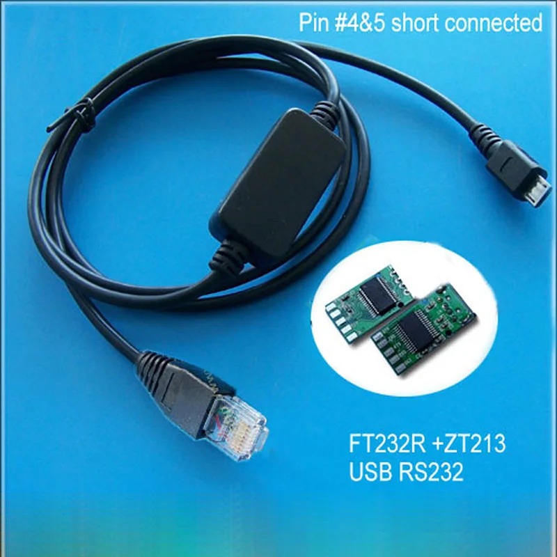 Oem 6ft Original Ftdi Ft232rl Zt213 Console Adapter Usb Serial To Rs232 Rj45 Cable Cat5 Usb