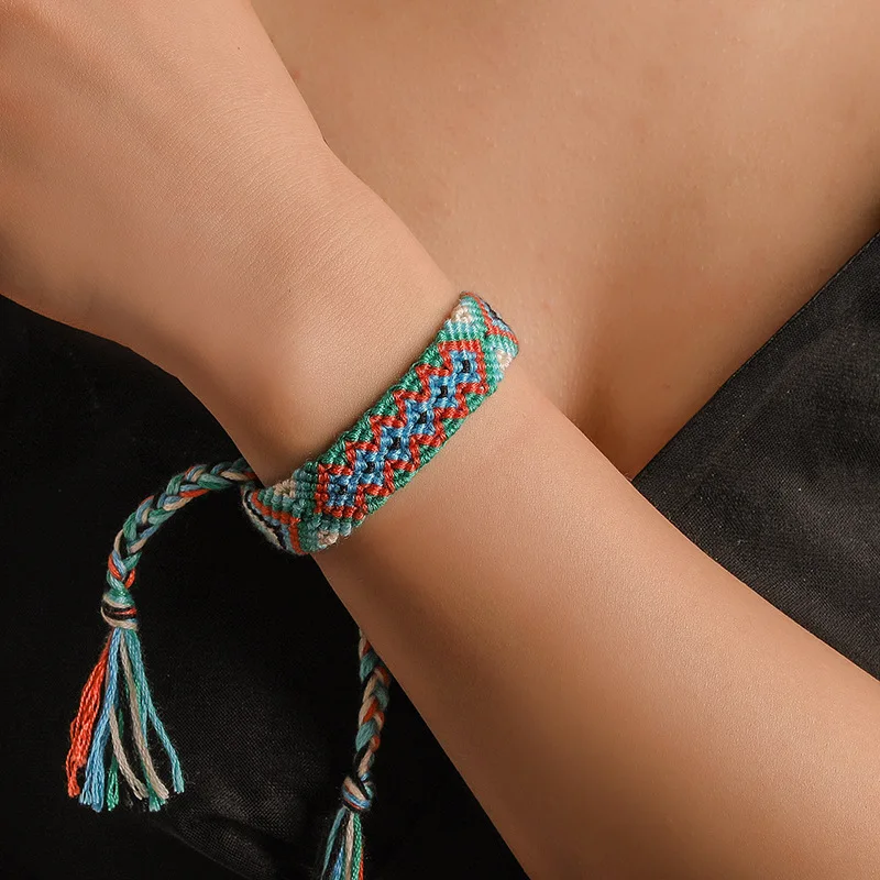 Hand Weave Charm Ethnic Jewelry Friendship Bracelets Braided String Rope 