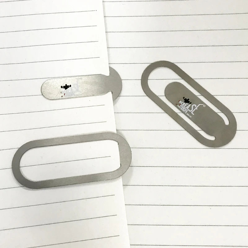 Custom High Quality Special Shape Stainless Steel Flat Metal Paper Clip 