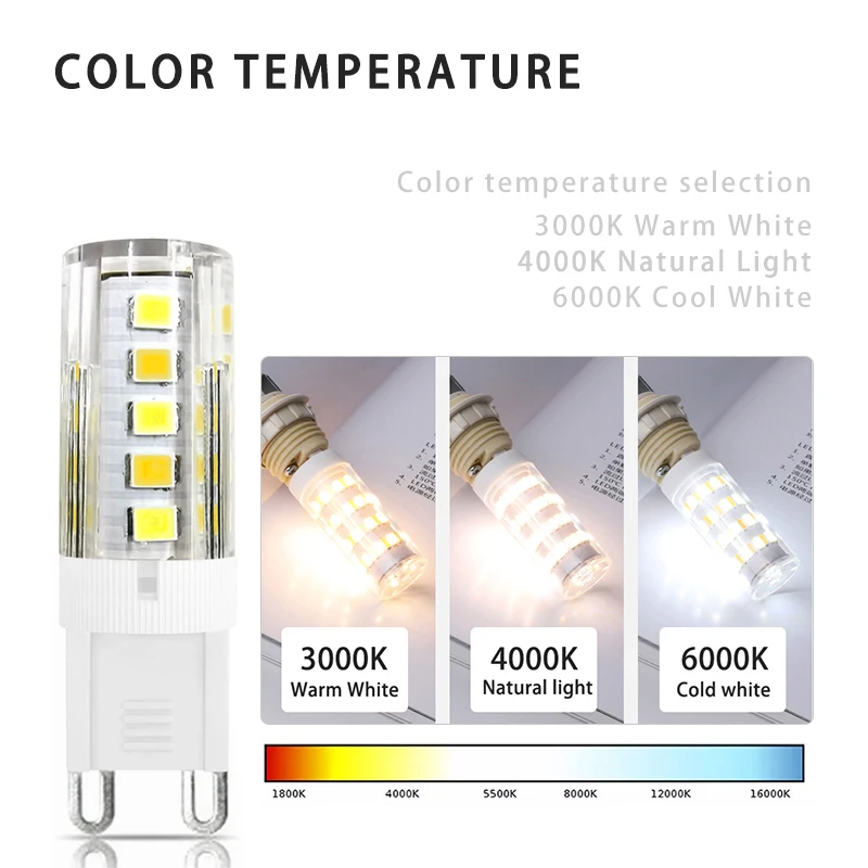 G9 Led Bulb 3w 5w Ac 220v Ceramic Corn Light 3000k 4000k 6000k Warm White Light Table Lamps Chandeliers Lamp Replacement Buy Wide Pressure G9 Led Ceramic Lamp Bead