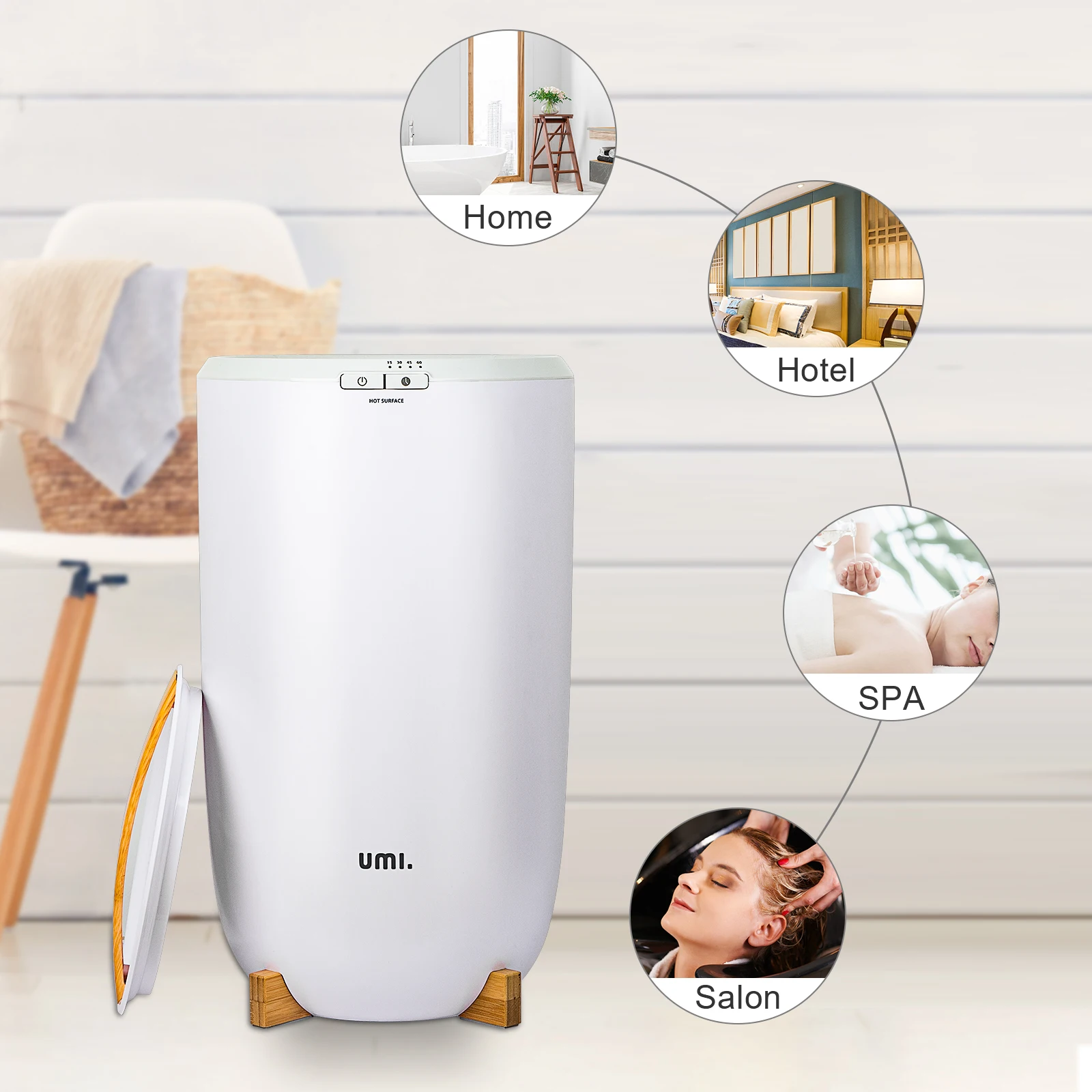 Keenray Style Bucket Towel Warmer Rack Bathroom Heated Spa Electric