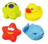 Colorful Cartoon Kids Shower Time Water Playing Vinyl Animal Bath Toy with Whistle