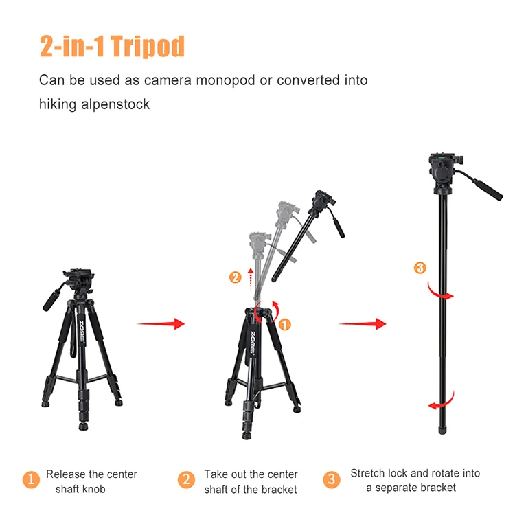 Zomei Q310 camera video Tripod