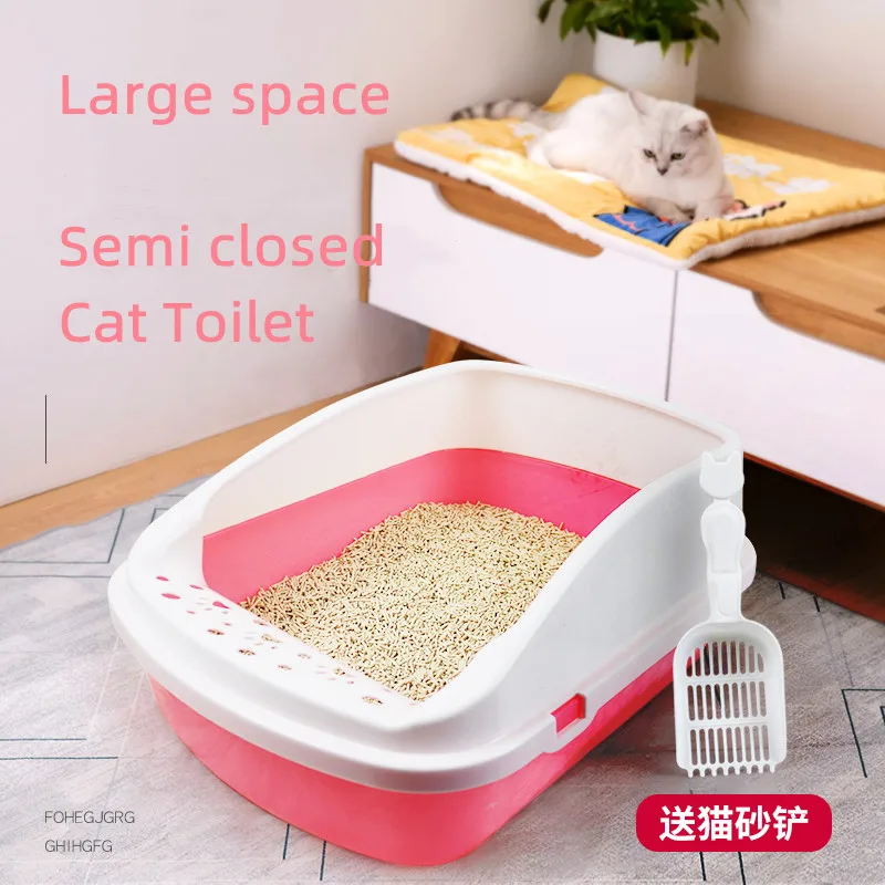 2 Sifting Cat Litter Box Self-cleaning Cat Litter Boxes Pet Cat Litter ...