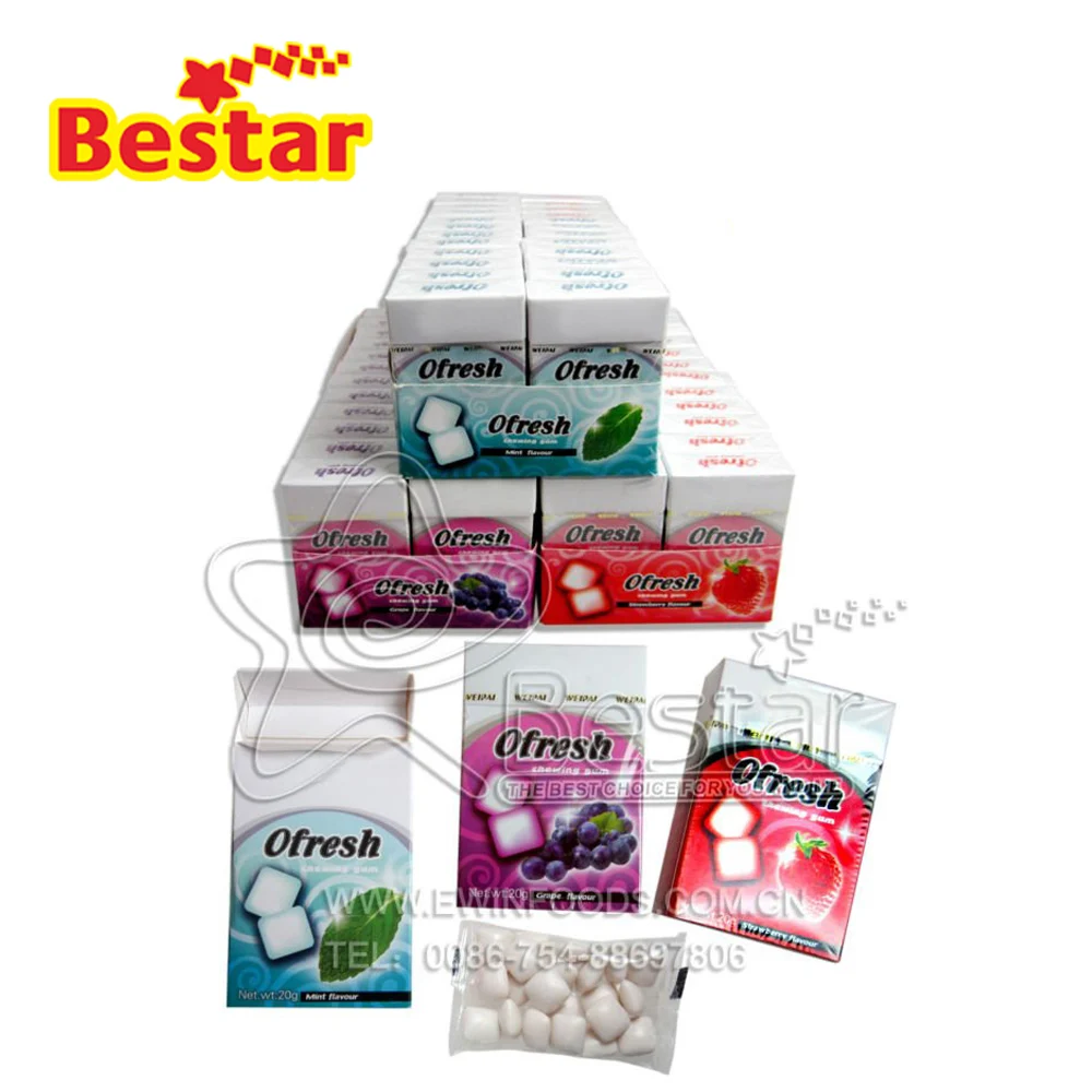 Different Flavor Sugar Freeandchewing Gum With Xylitol