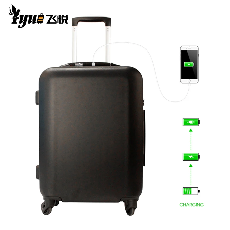 smart luggage with charger