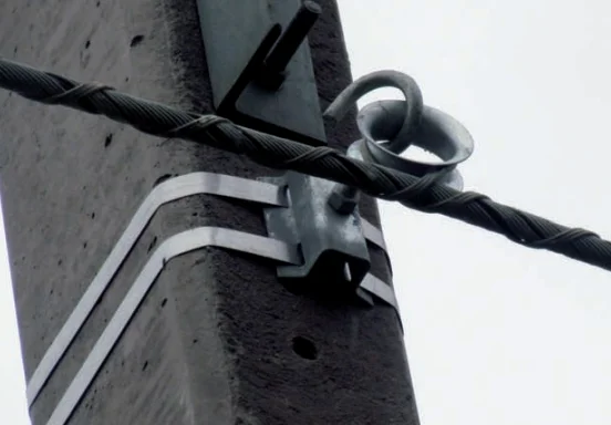 preformed guy grip suspension clamp for adss wire