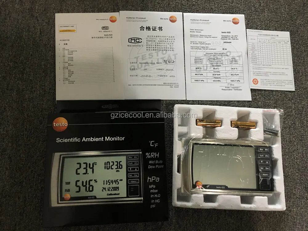 Testo 622温度计大显示热湿度计和气压计编号0560 6220 - Buy 德图622