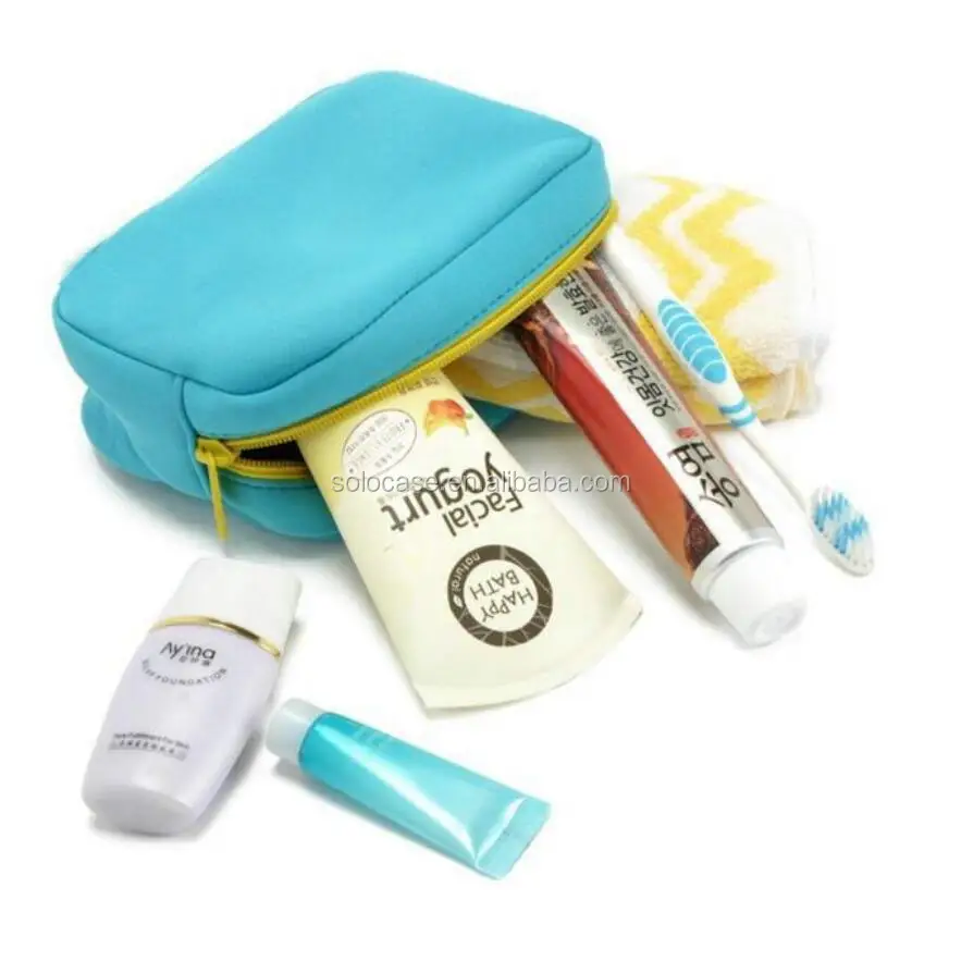 Neoprene Zipper Closure Travel Cosmetic Bag
