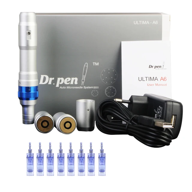 
ULTIMA A6 Derma Pen Auto Microneedle System Adjustable Needle Length Electric Derma Stamp Digital permanent Make Up Device 
