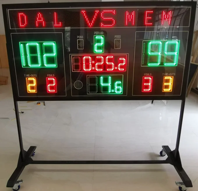 Details about   LED Scoreboard Digital Basketball Scoreboard Clock With Controller For All Sport 