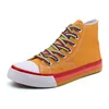 2019 Fashion Sneakers for girls Two Shoelaces Rainbow White Women Shoes High Top Canvas Shoes