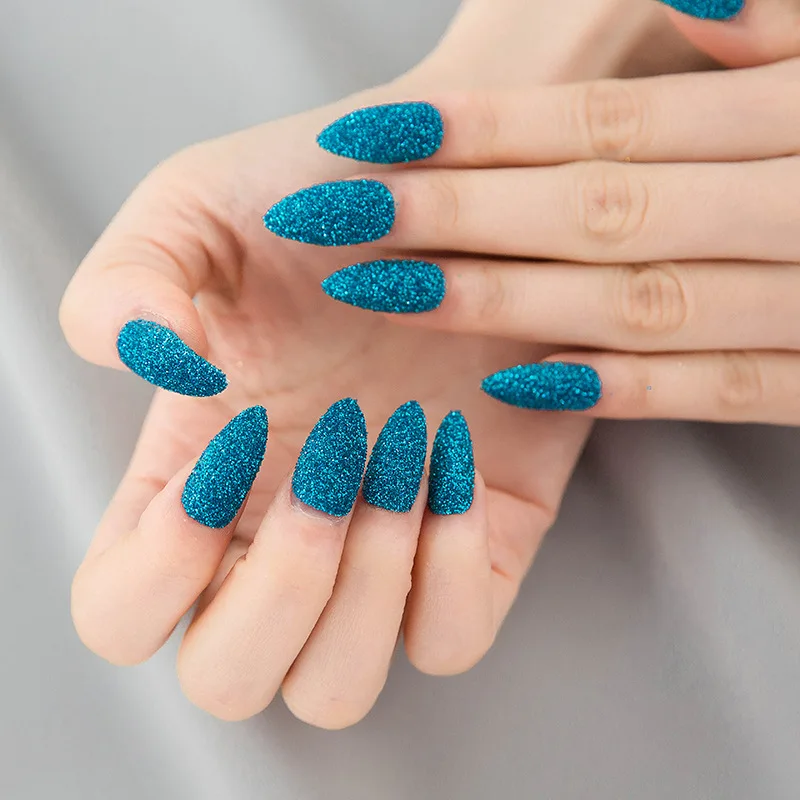 glitter press on nails 3d