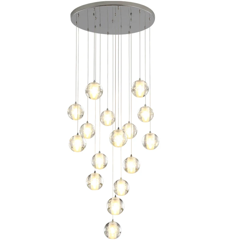 Modern Decorative Chandelier lighting Copper Branch high-class Crystal lamp water Strip Pendant Light home villa lamps