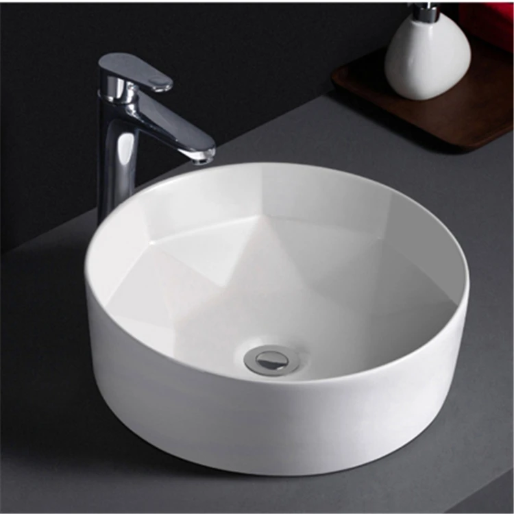 504 Modern design table top white cheap prices ceramic vanity wash basin