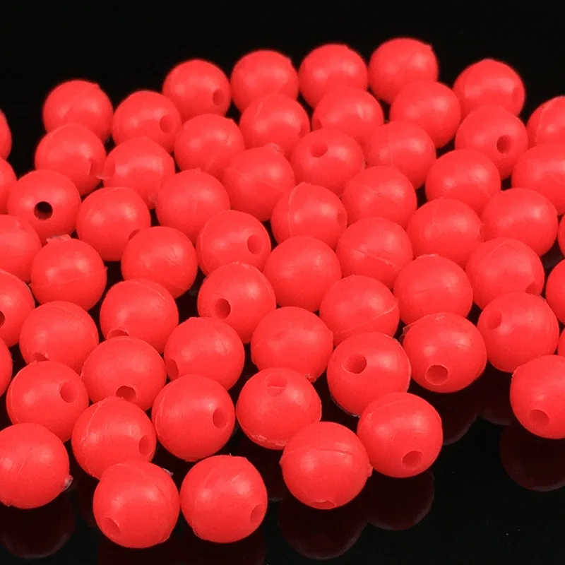 Red Color Round Hard Fishing Beads Lure Beads For Outdoor Fishing Buy