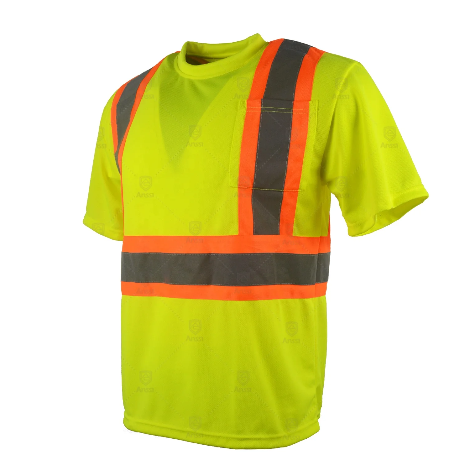 Wholesale Ansi Class 3 Safety Hi Vis Reflective T Shirt 100 Polyester