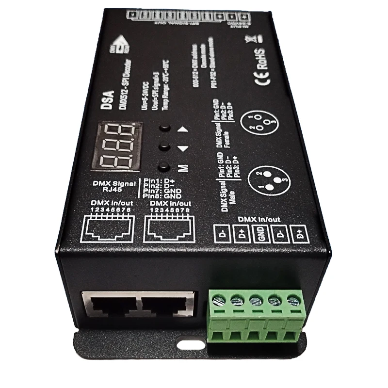 Led Dmx Decoder 2801 Led DMX512/1990 SPI Decoder DMX Converter DSA DS-L Universal Digital ...