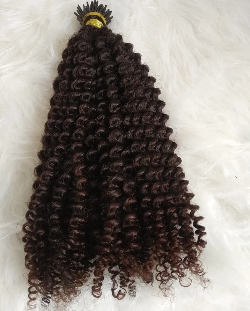 Wholesale 3c 4a Kinky Curly Coily I Tip Raw Virgin Hair Itip Hair I Tips Extensions Buy I Tip