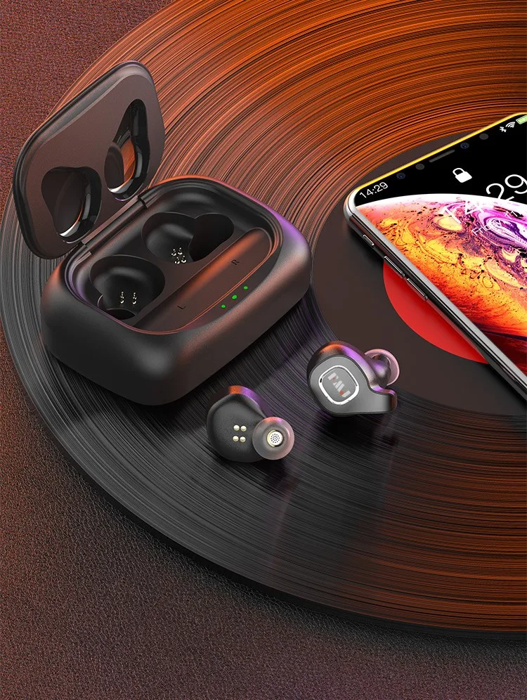 Best Selling Black Wireless Earbuds 2 In 1 Charger New Products Tws Earbud Wireless Waterproof Headphones 2020 Fashion