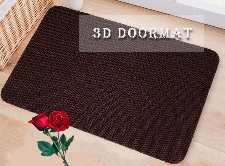 Tv Shopping Standard High Quality 3d Cushion Non Slip Plastic Mesh Floor Pvc Backing Polyester Nonslip Elastic Mat