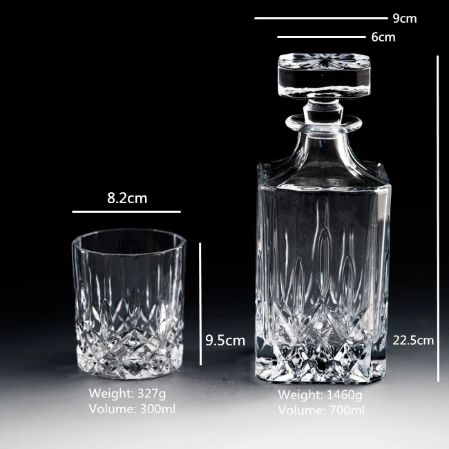 Wholesale Leadfree Ultratransparent Square Whiskey Decanter Set Buy