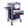 ESD Circulation Cart Stainless Steel Tray Cart For PCB Storage