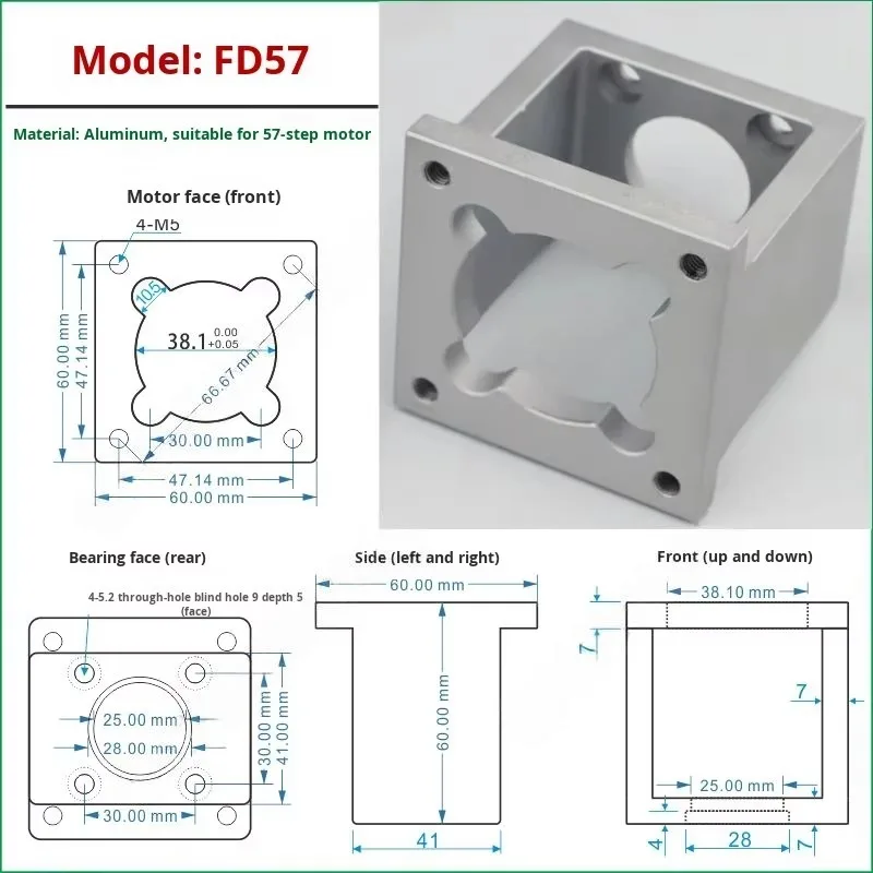 product stepper servo motor fixed bracket base 90 vertical 86 mounting 80 aluminum support 60 bearing integrated fd57 heat sink cutting-18