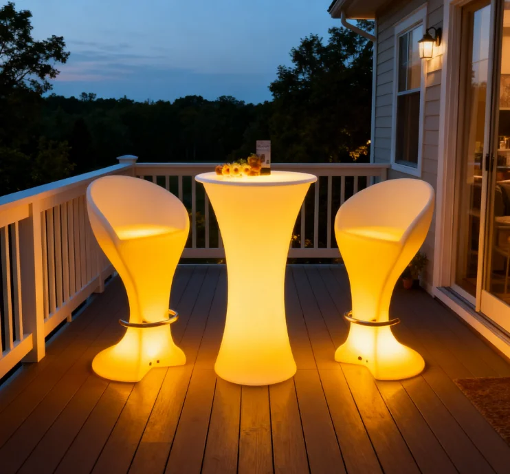 16 colors bright nightclub party rental high boy stool illuminated led glowing bar chair424-2