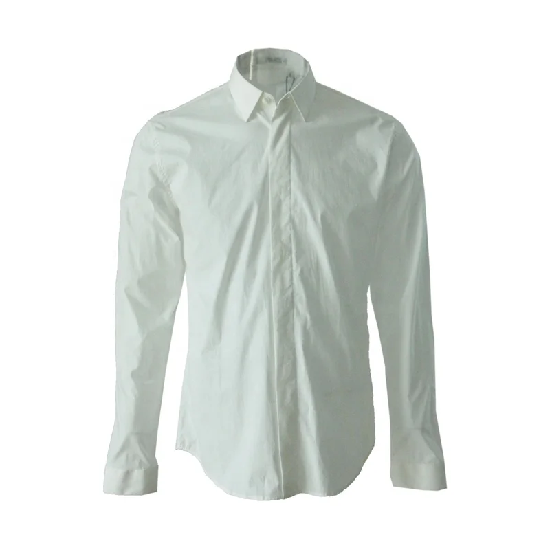 camisa blanca seda hombre