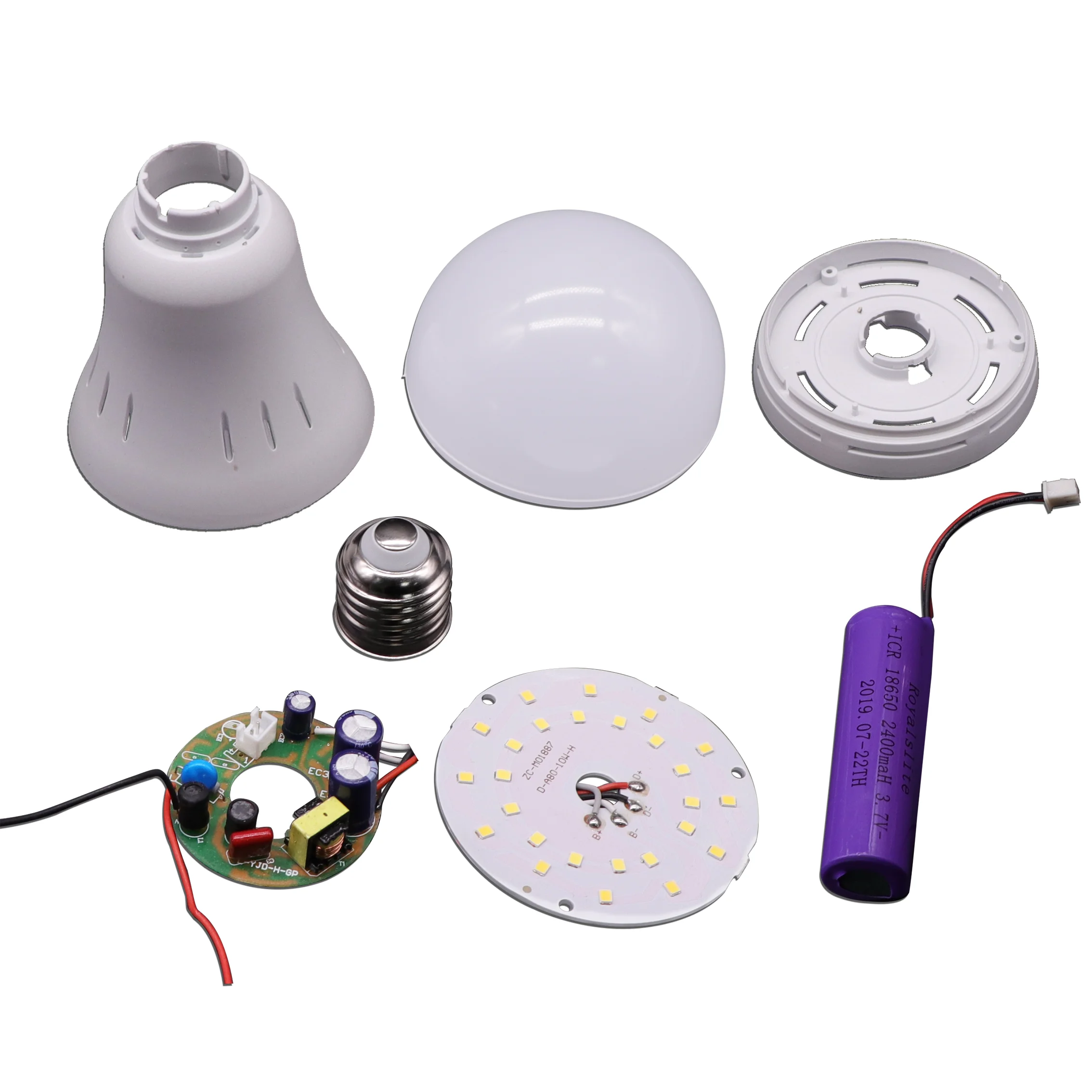 ac dc led rechargeable bulbs led bulb raw material skd  led bulb housing E27 /B22