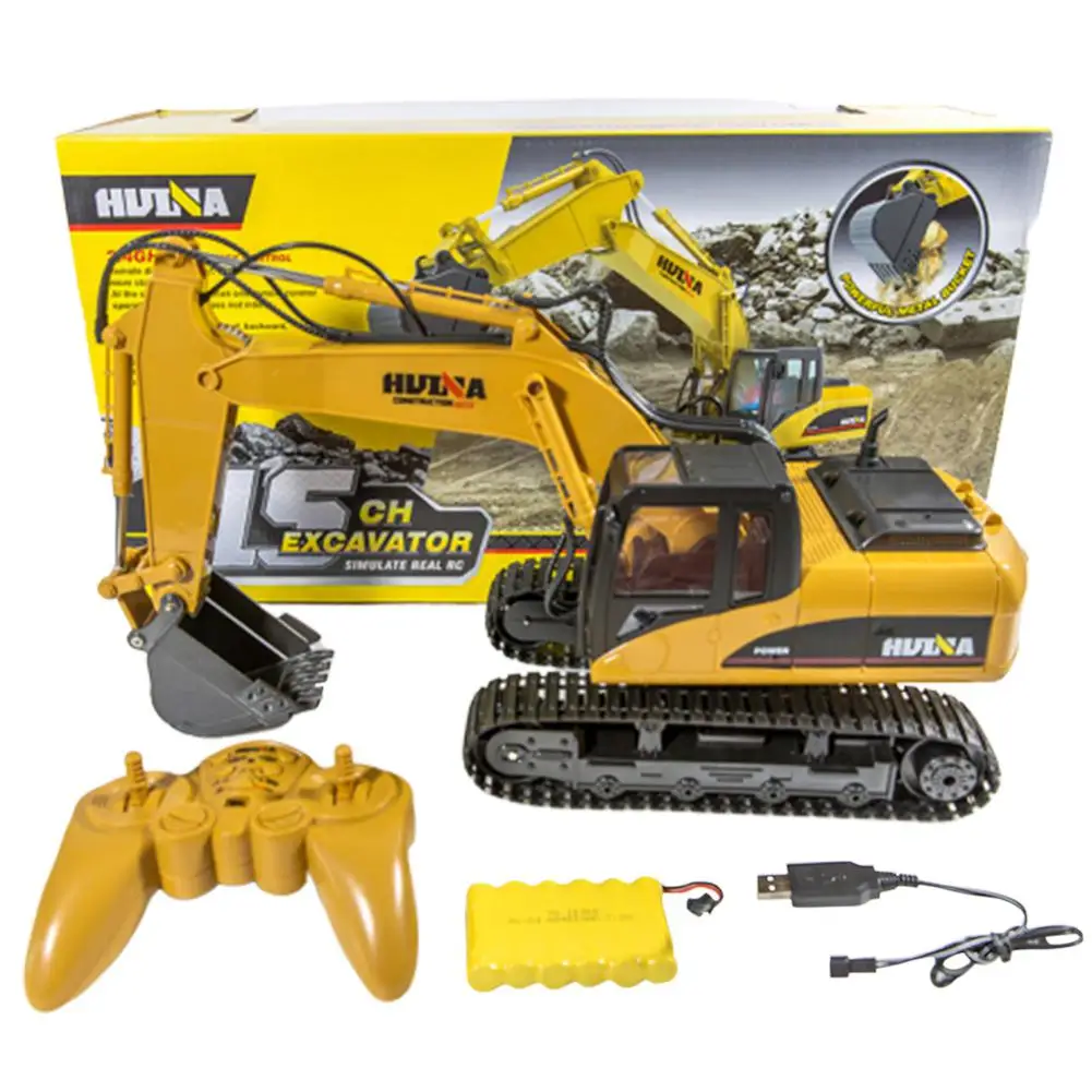 Huina Remote Control Excavator Rc Construction Vehicles Channel