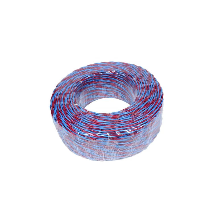 红色和蓝色双平功率扬声器电缆线